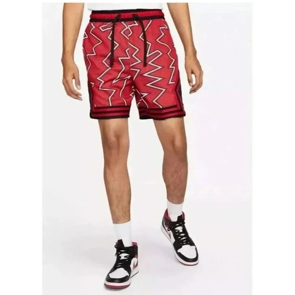 Nike Air Jordan Jumpman AOP Mesh Shorts Red Black XL